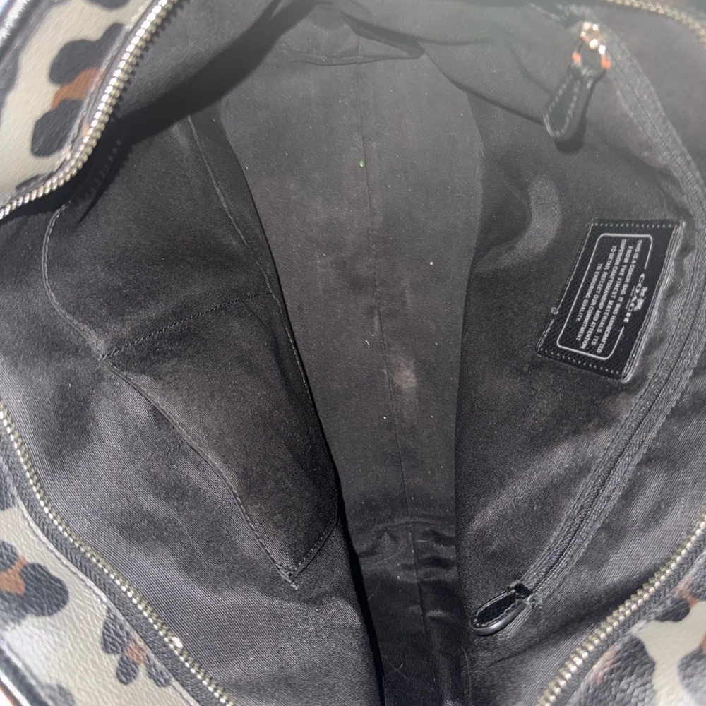 Coach Leopard Print Tote in Brown and Black - Picture 8 of 13